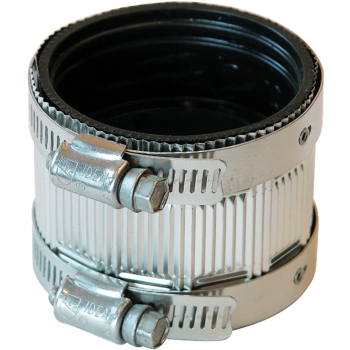 Black Swan 1-1/2 In. Neoprene No-Hub Coupling with Stainless Steel Clamps Image 1