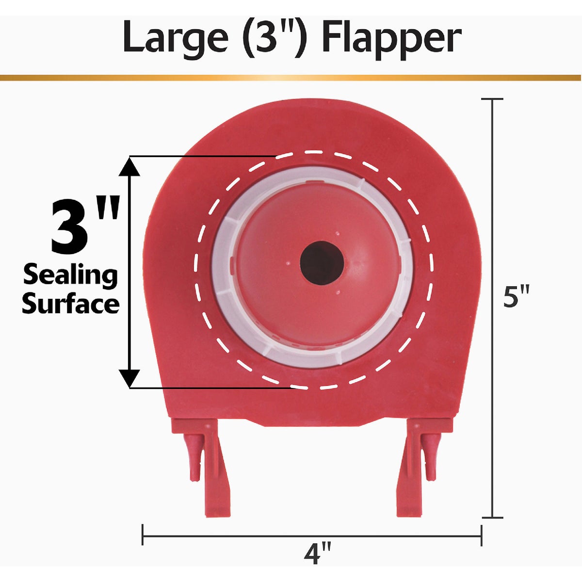 Korky Large 3 In. 2X High Performance Universal Toilet Flapper Image 4