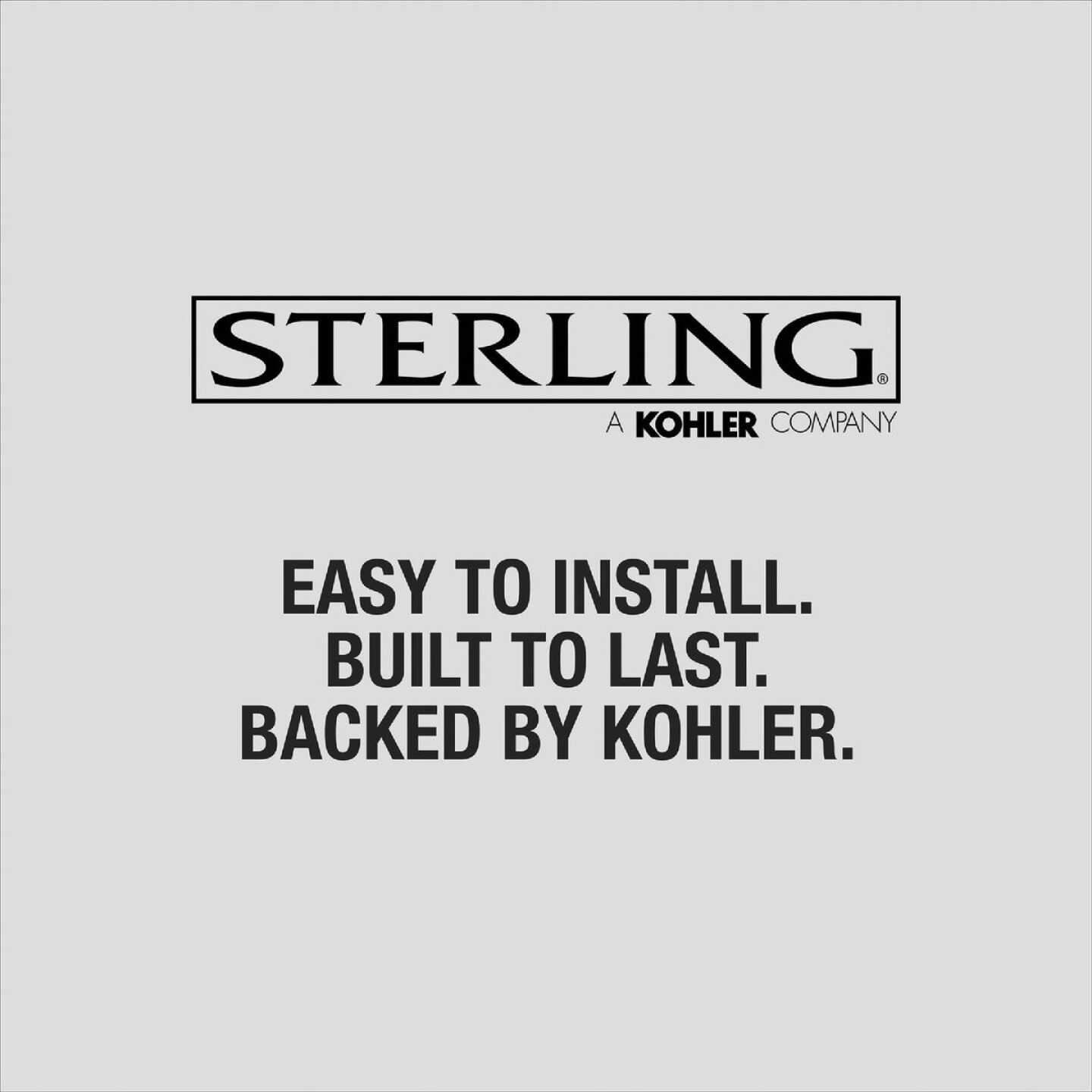 Sterling Ensemble 60 In. W. x 72-1/2 In. H. White Vikrell Shower Back Wall Image 3