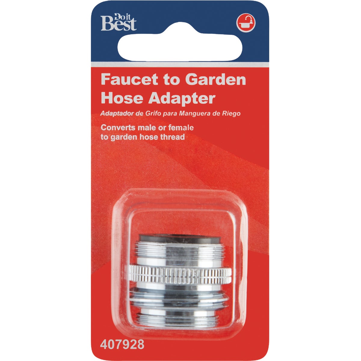 Do it 15/16" Outside or 55/64" Inside to 3/4" Dual Thread Faucet Adapter, Low Lead Image 2