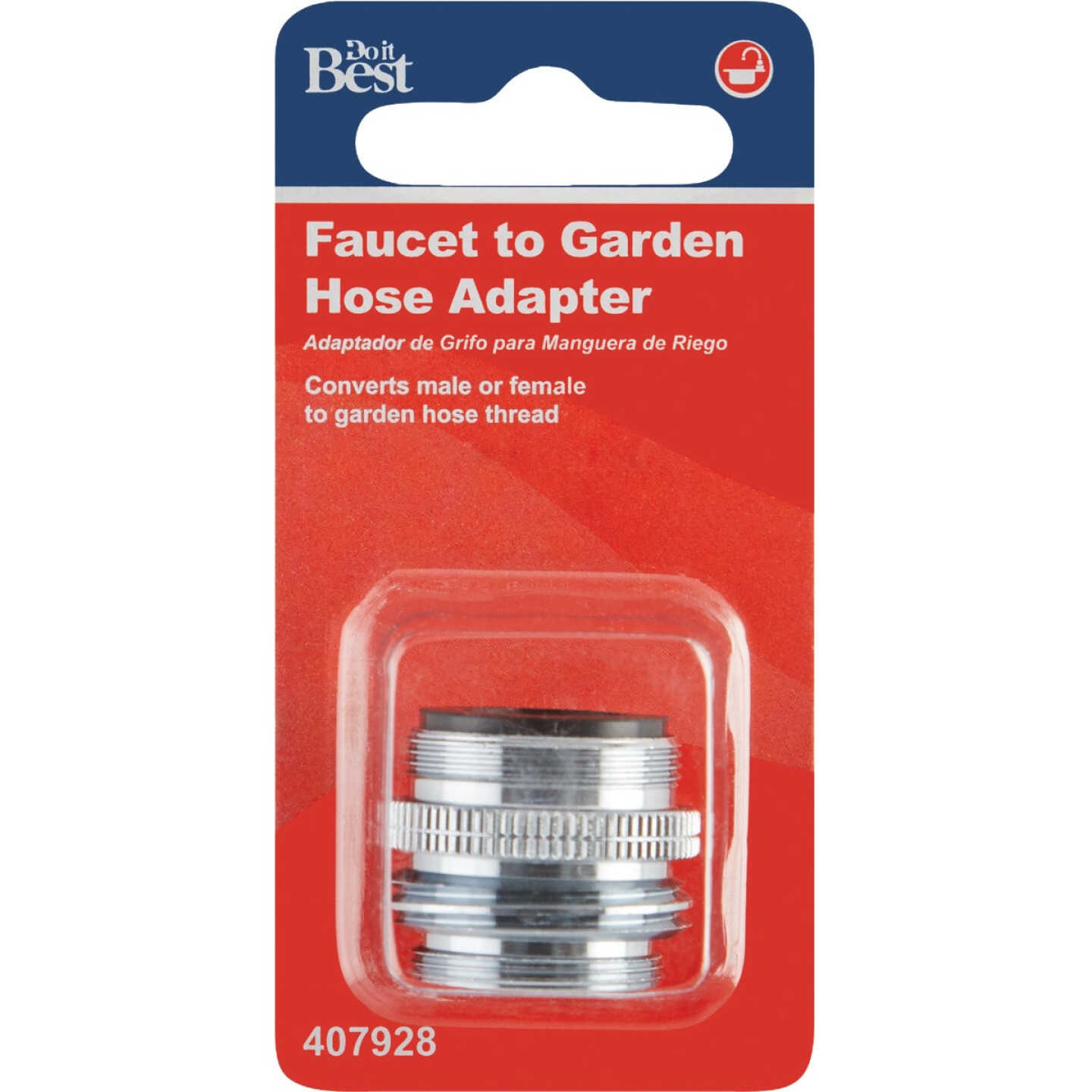 Do it 15/16" Outside or 55/64" Inside to 3/4" Dual Thread Faucet Adapter, Low Lead Image 2