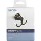 Moen Banbury Double Robe Hook, Matte Black Image 3