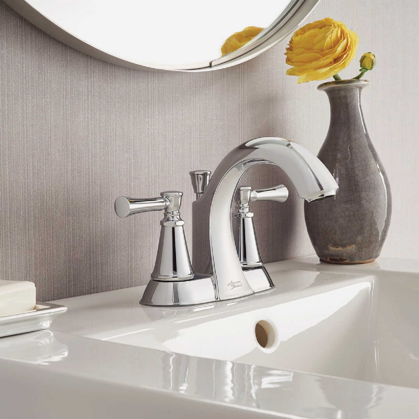 American Standard Chancellor 2-Handle Lever 4 In. Centerset Bathroom Faucet with Pop-Up, Chrome Image 5