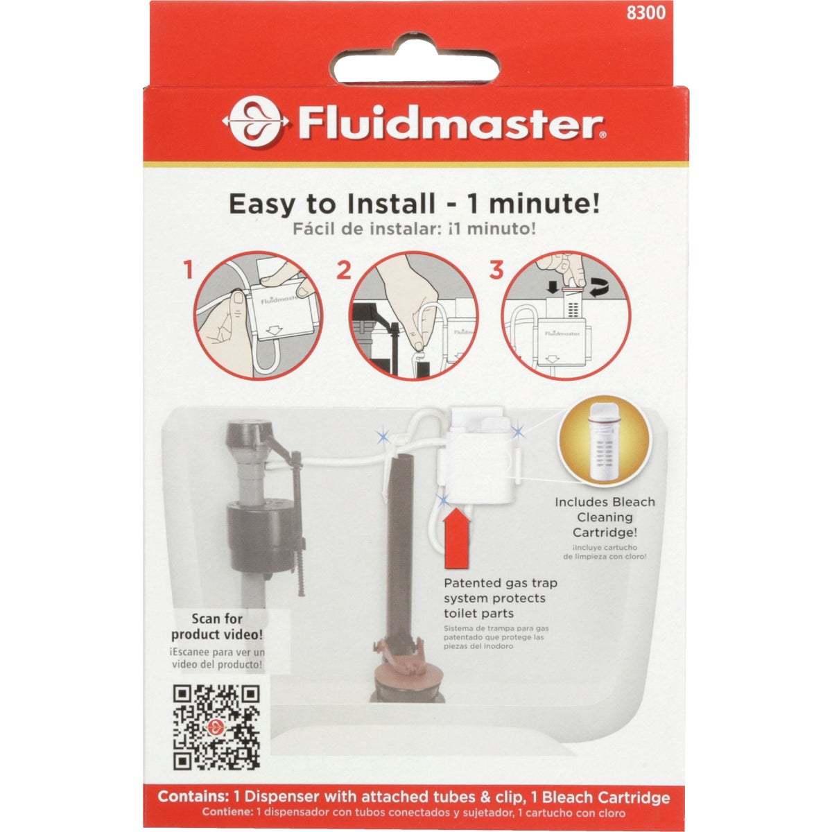Fluidmaster Flush 'n Sparkle Automatic Toilet Bowl Cleaning System with Bleach Image 3
