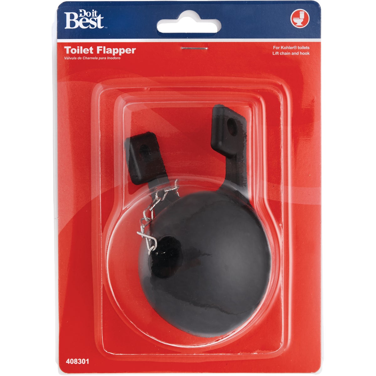 Do it Best Kohler 2 In. Rubber Toilet Flapper with Stainless Steel Chain Image 2