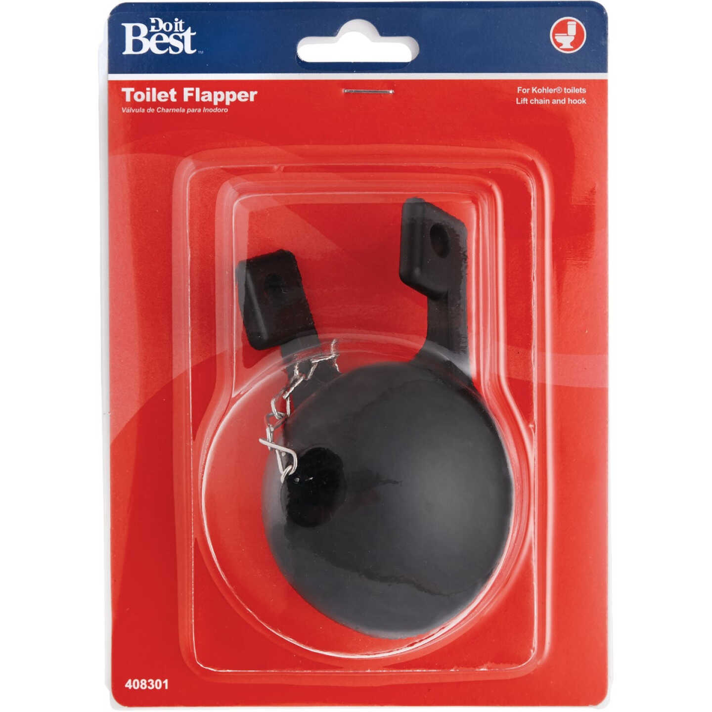 Do it Best Kohler 2 In. Rubber Toilet Flapper with Stainless Steel Chain Image 2