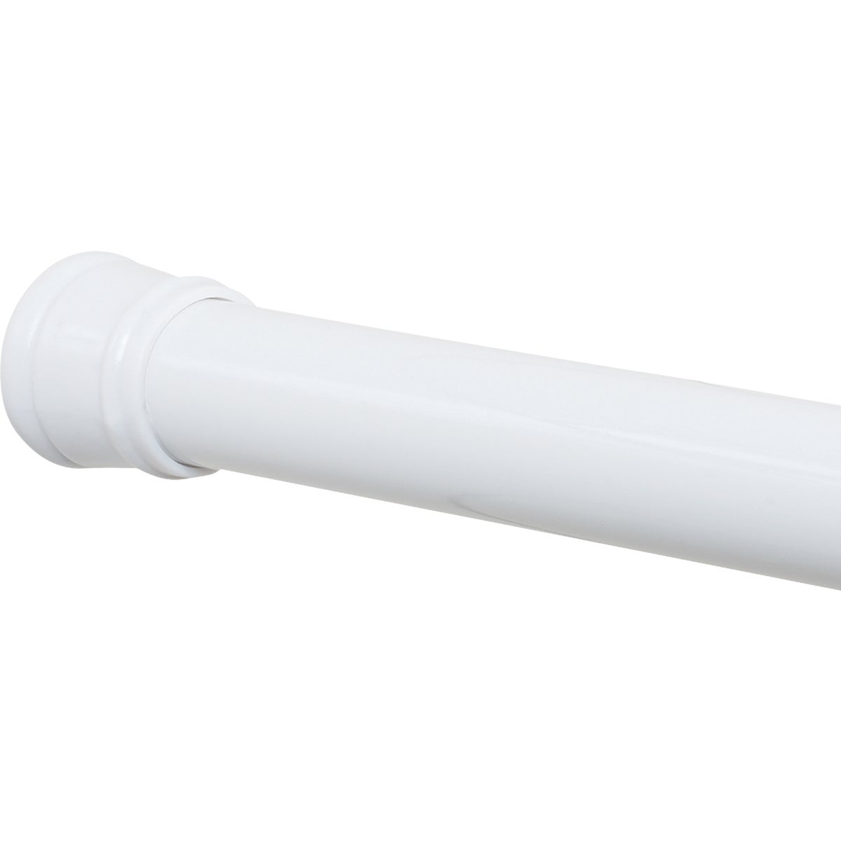 Zenith Zenna Home Straight 34-1/2 In. To 60 In. Adjustable Tension Shower Rod in White Image 1