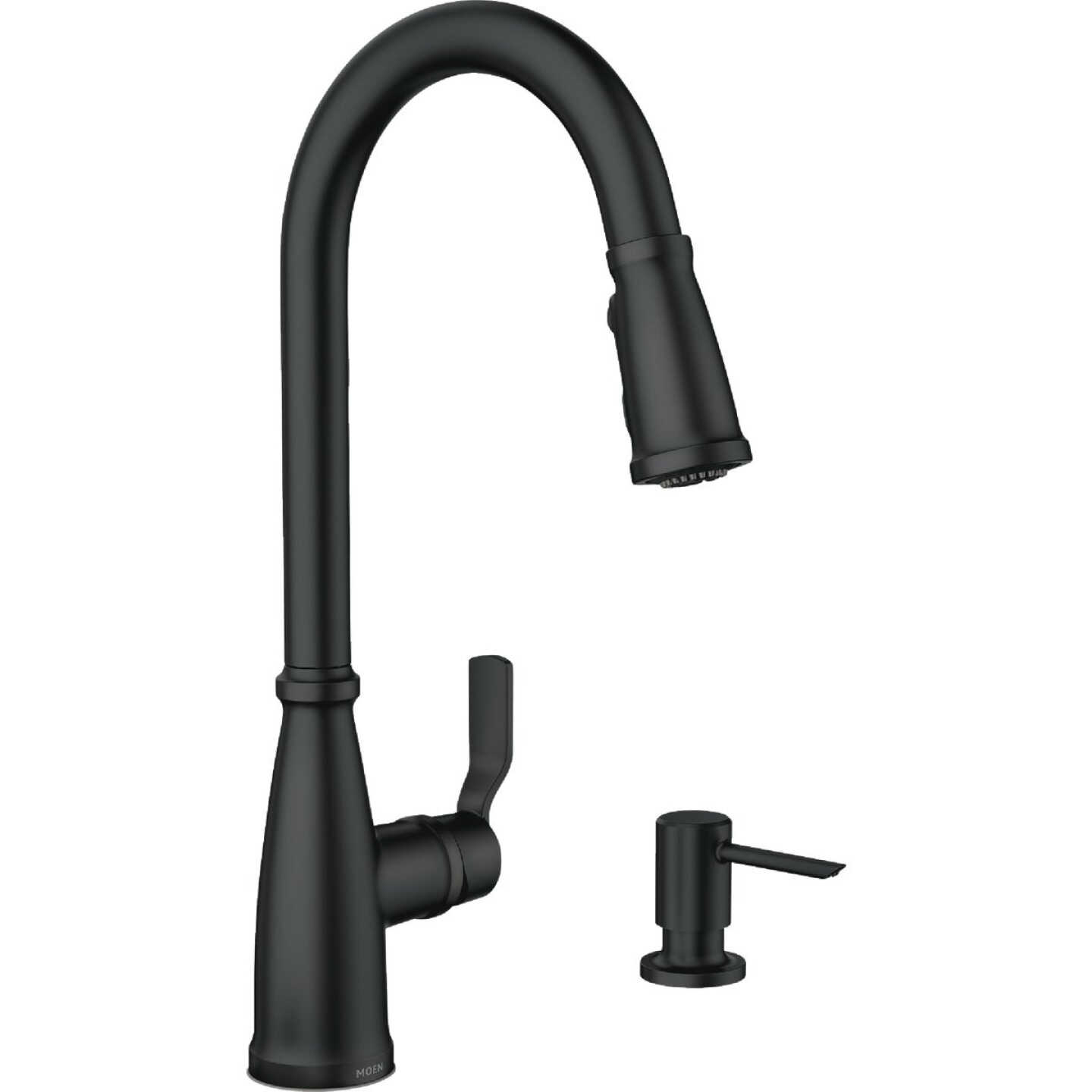 Moen Nolia 1-Handle Pull-Down High Arc Kitchen Faucet, Matte Black Image 5