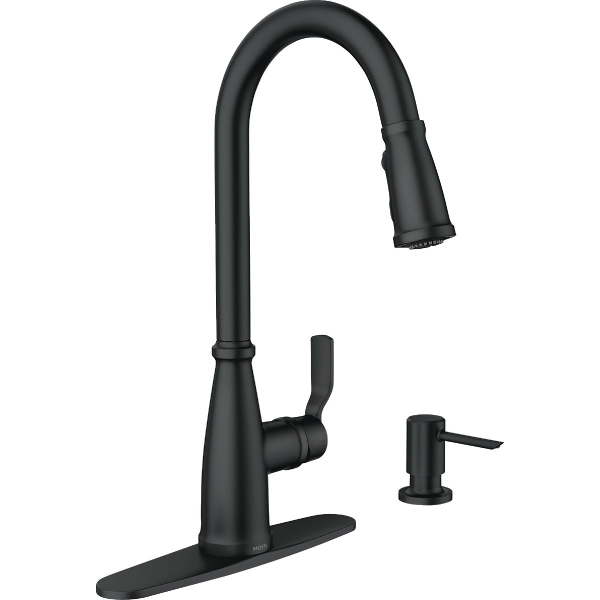 Moen Nolia 1-Handle Pull-Down High Arc Kitchen Faucet, Matte Black