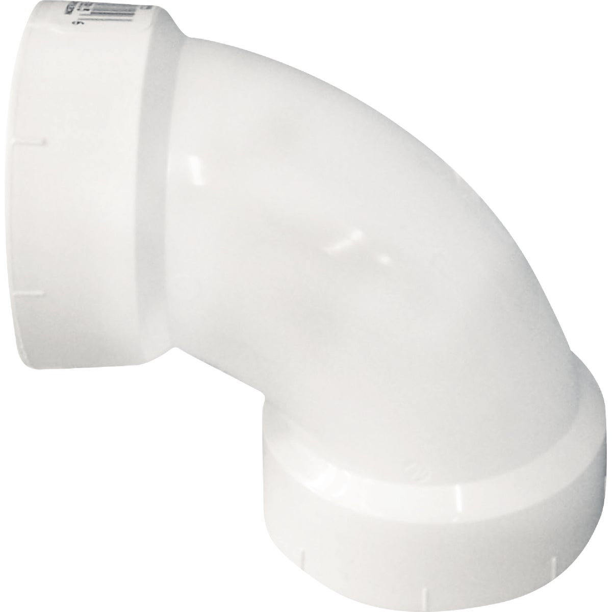 Charlotte Pipe 4 In. Schedule 40 90 Deg. Sanitary DWV PVC Elbow (1/4 Bend) Image 2