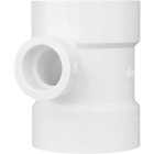 Charlotte Pipe 4 In. x 1-1/2 In. Reducing Sanitary PVC Tee Image 1