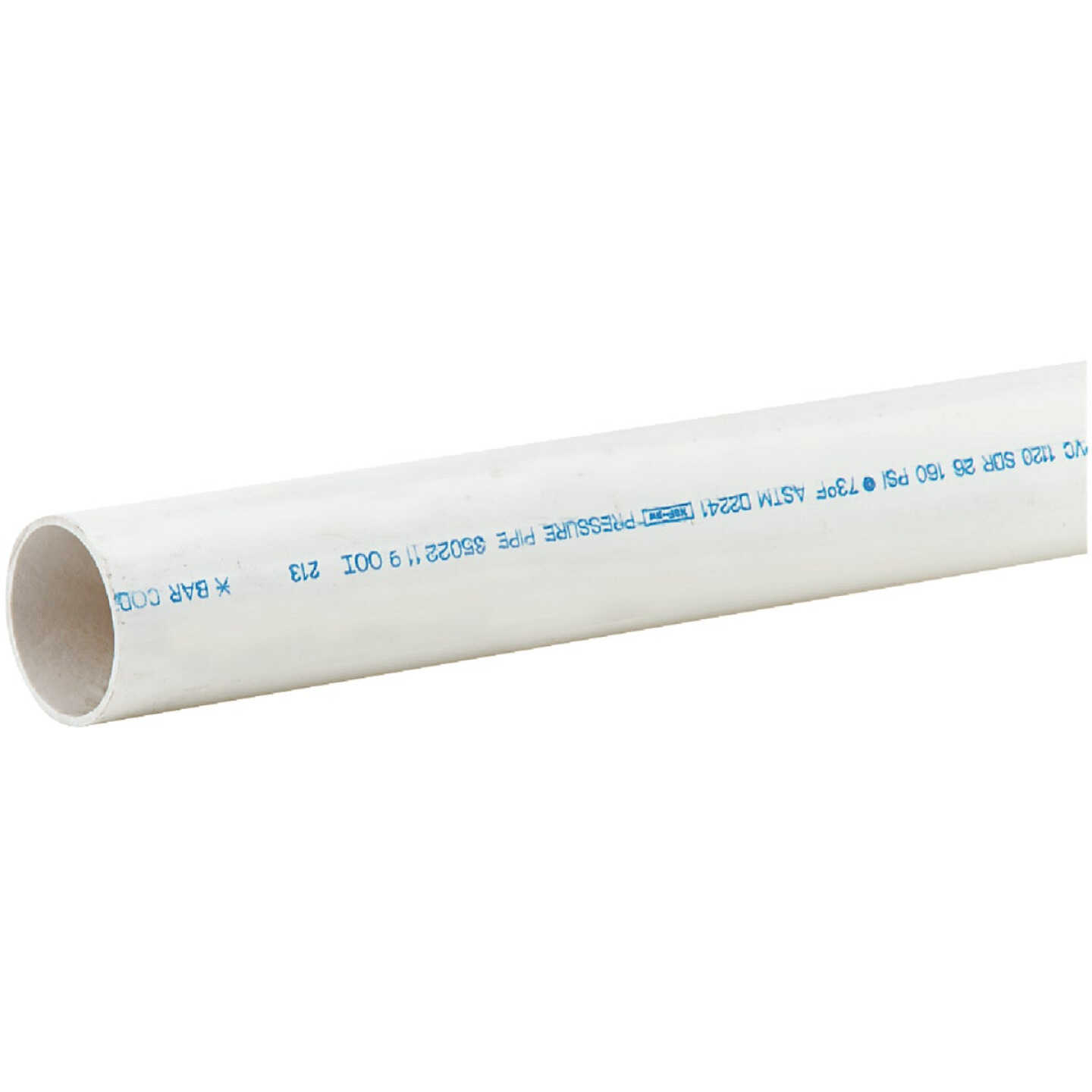 Charlotte Pipe 2 In. x 10 Ft. Cold Water PVC Pressure Pipe, SDR 26 Image 2
