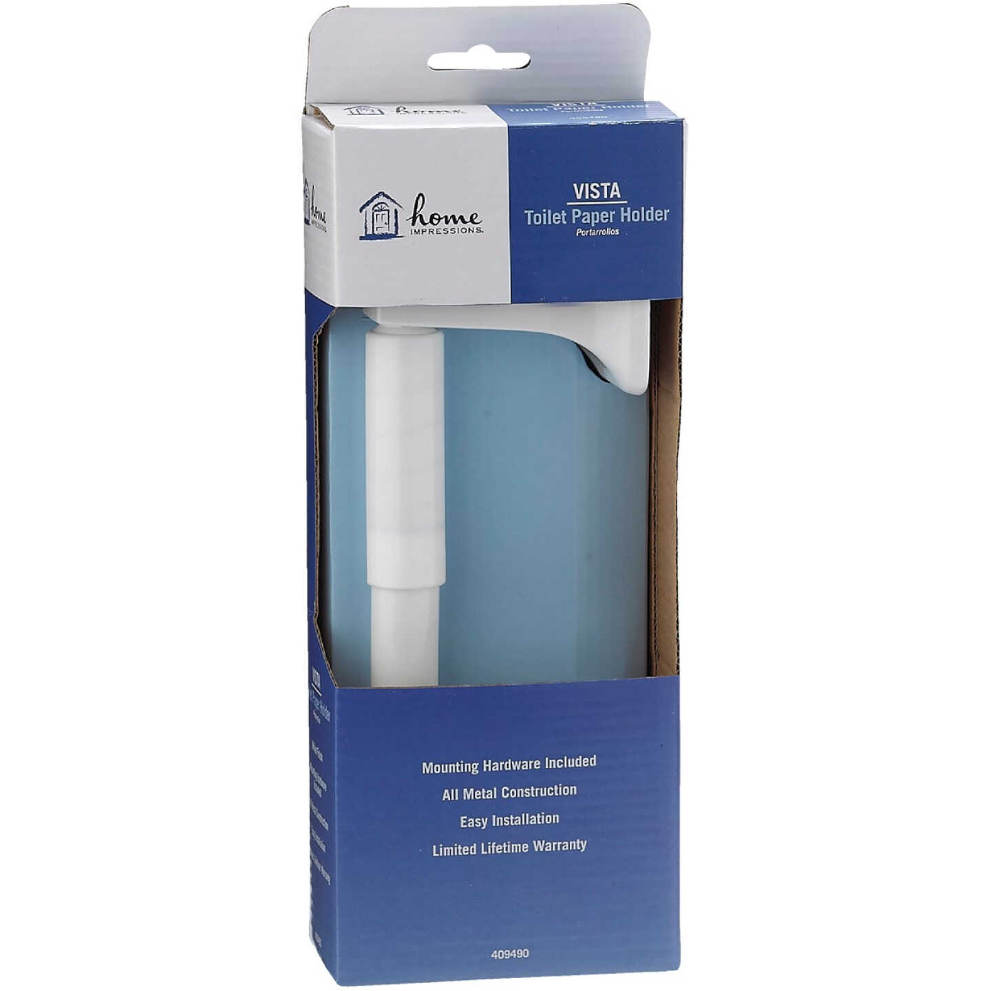 Home Impressions Vista White Wall Mount Toilet Paper Holder Image 2