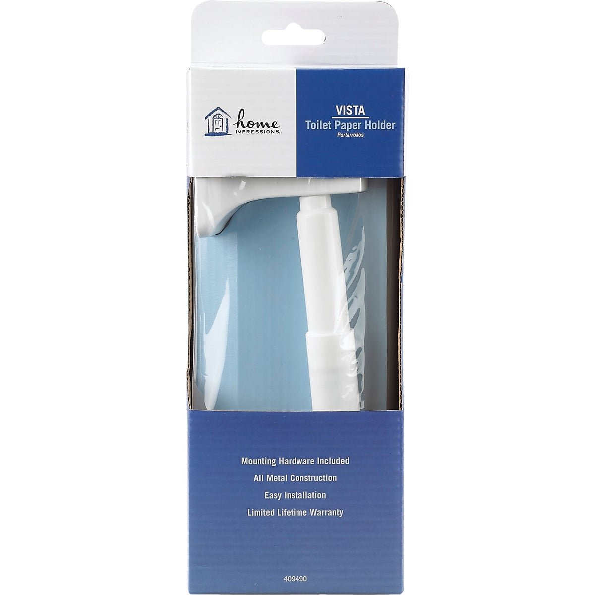 Home Impressions Vista White Wall Mount Toilet Paper Holder Image 4