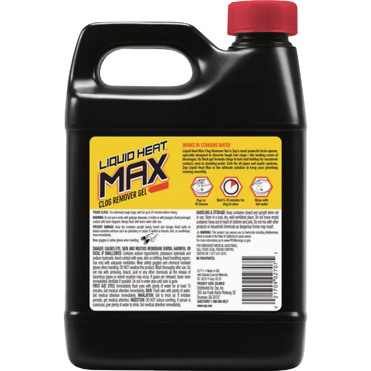 Zep Liquid Heat Max 32 Oz. Clog Remover Gel Image 6