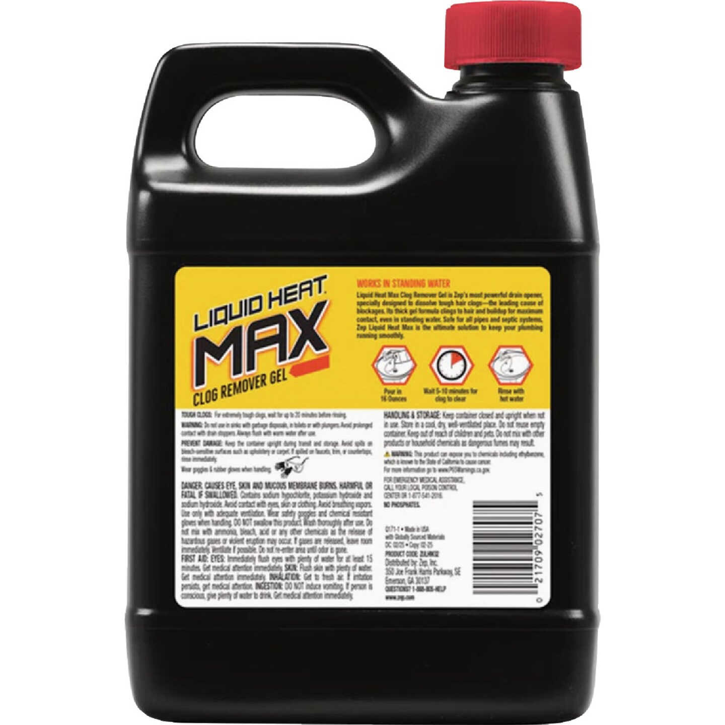 Zep Liquid Heat Max 32 Oz. Clog Remover Gel Image 6