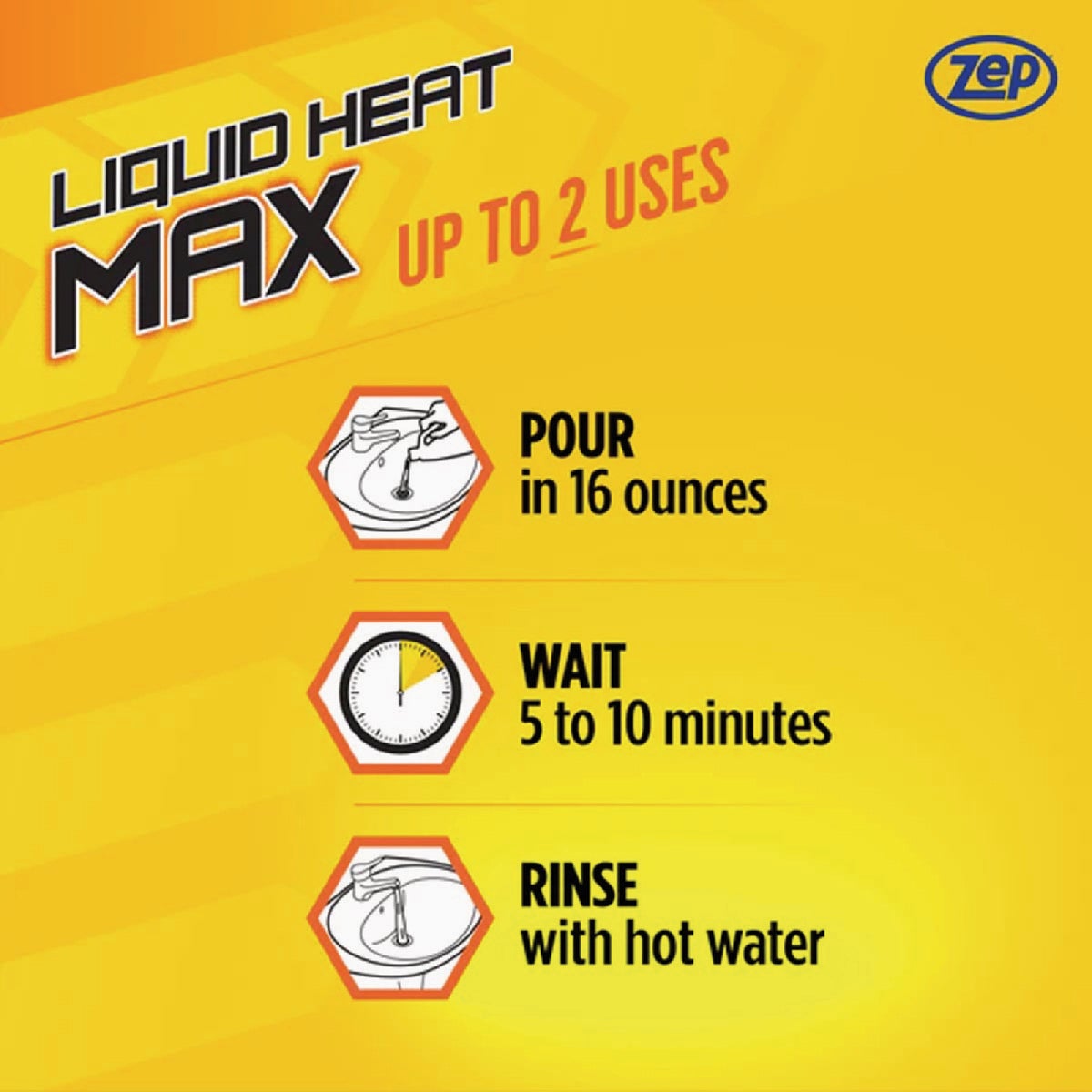 Zep Liquid Heat Max 32 Oz. Clog Remover Gel Image 5