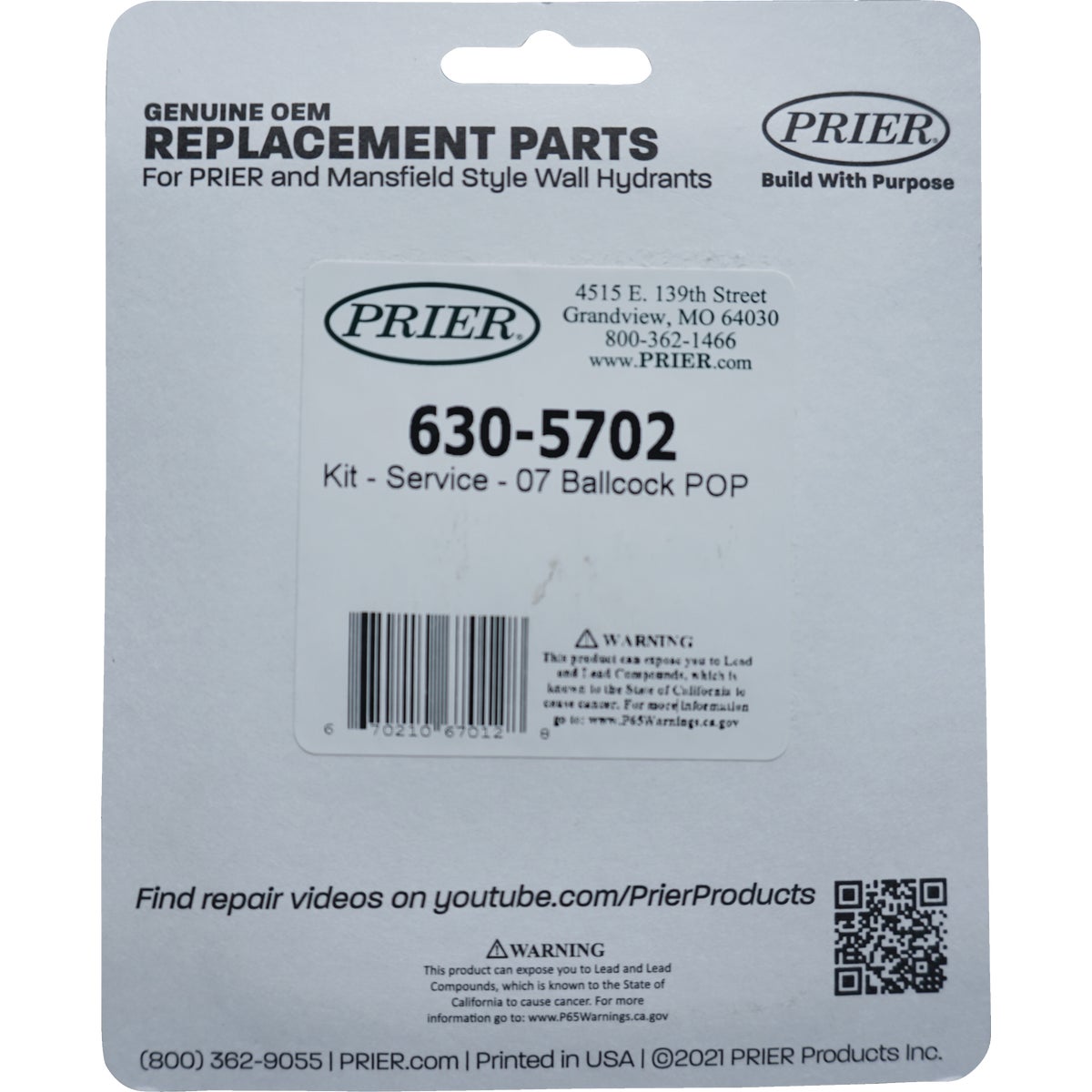 Mansfield Ballcock Service Kit Replacement Parts Image 2