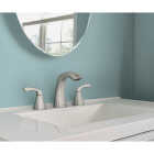 Moen Lindor 2-Handle Lever Widespread Bathroom Faucet, Spot Resist Brushed Nickel Image 4