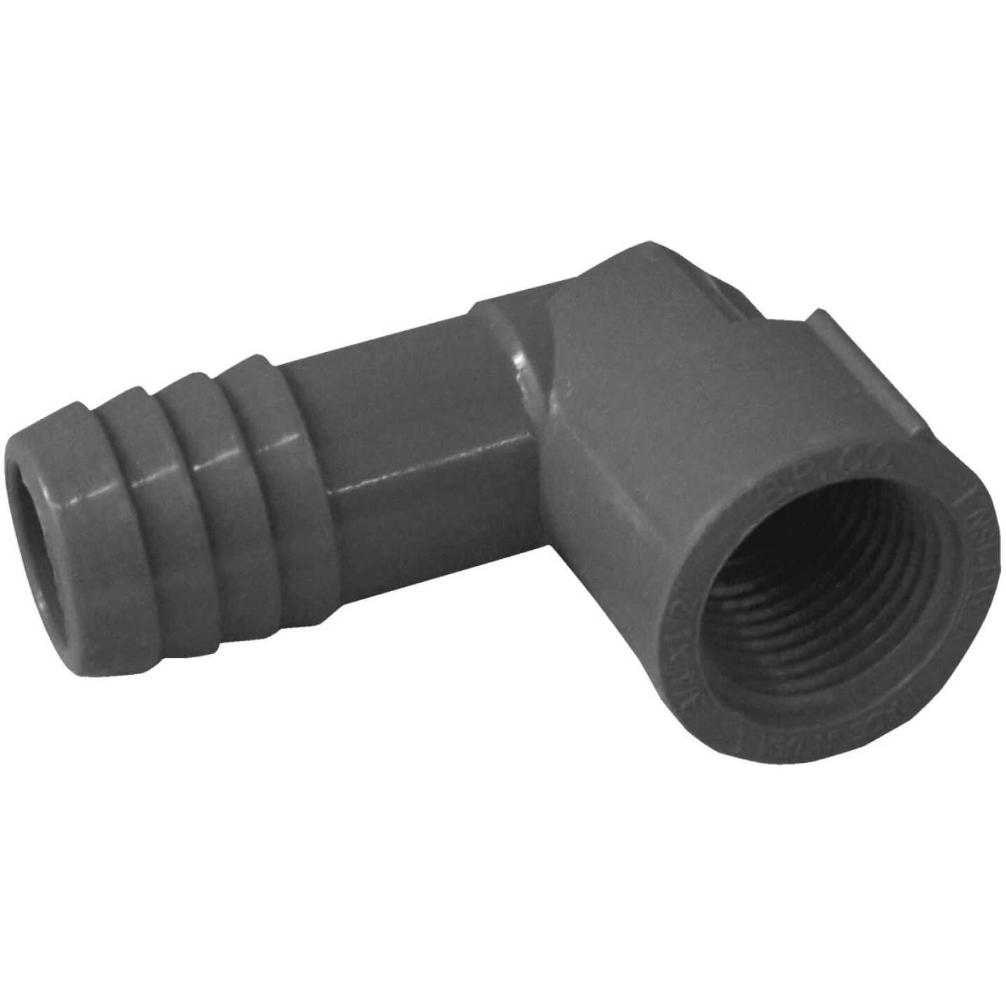 Boshart 3/4 In. x 1/2 In. FIP 90 Deg. Reducing Polypropylene Insert Elbow (1/4 Bend) Image 1