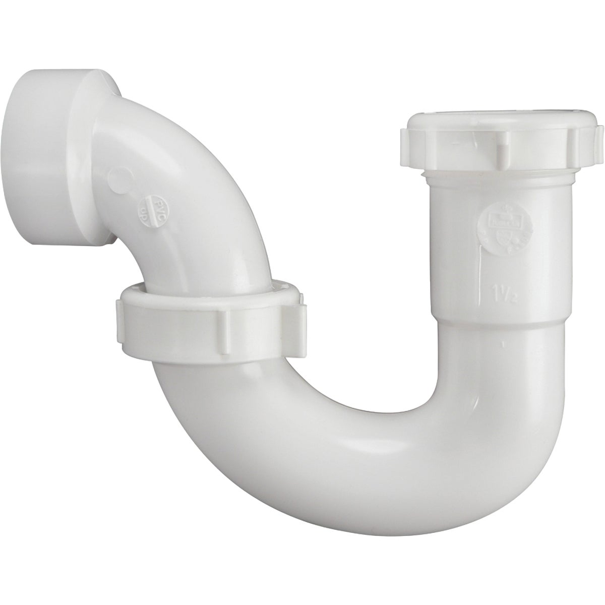 Do it Best Best 1-1/2 In. or 1-1/4 In. White Plastic Sink Trap with Reducer Washer Image 3