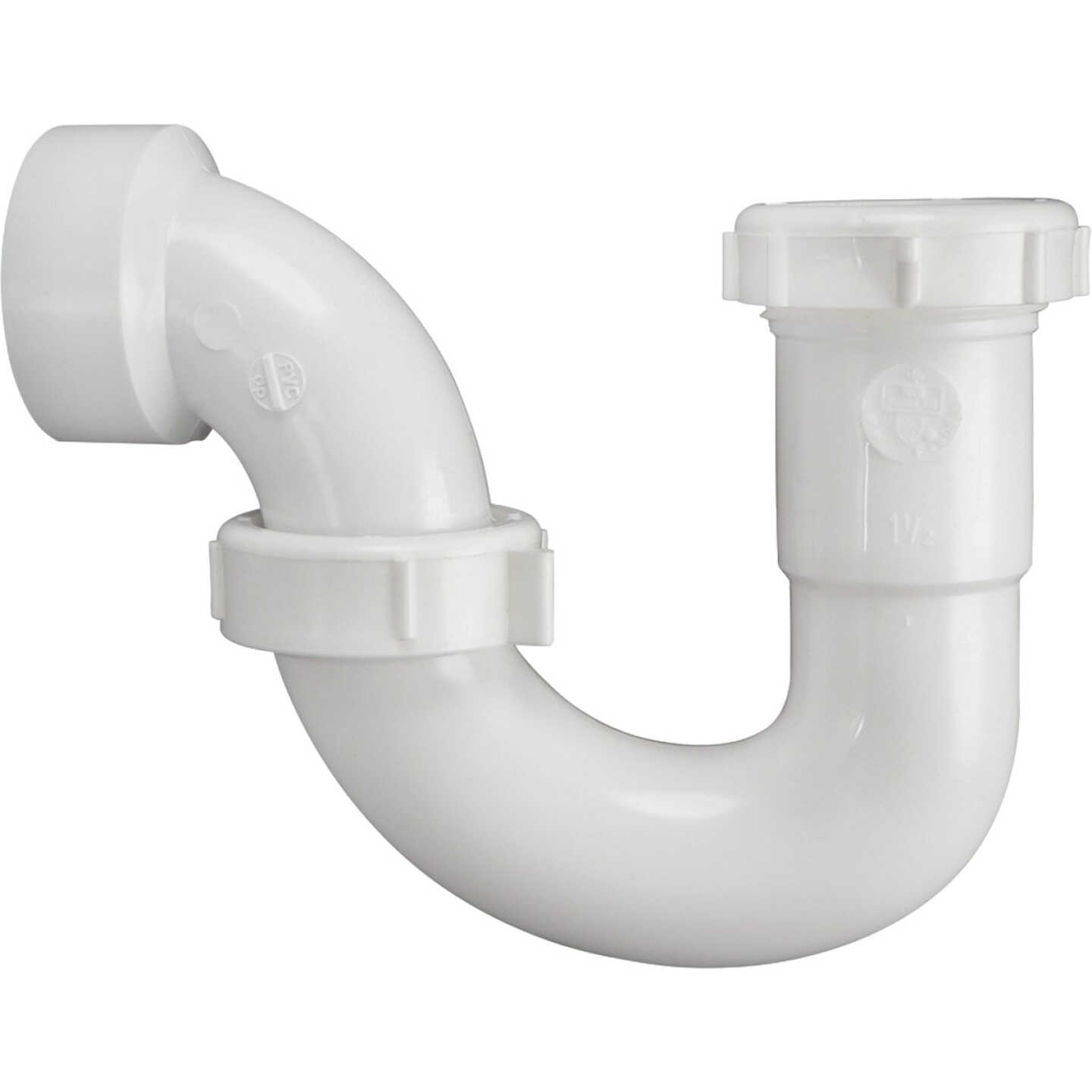 Do it Best Best 1-1/2 In. or 1-1/4 In. White Plastic Sink Trap with Reducer Washer Image 3