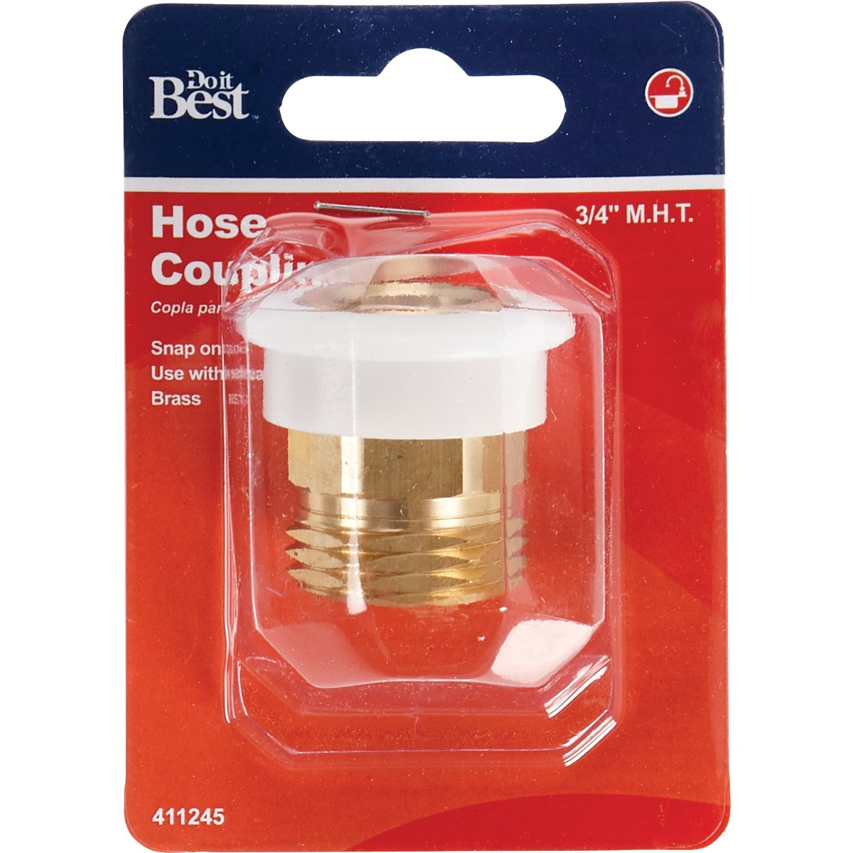 Do it Best 3/4" Male Snap On Hose Coupling Faucet Adapter Image 2
