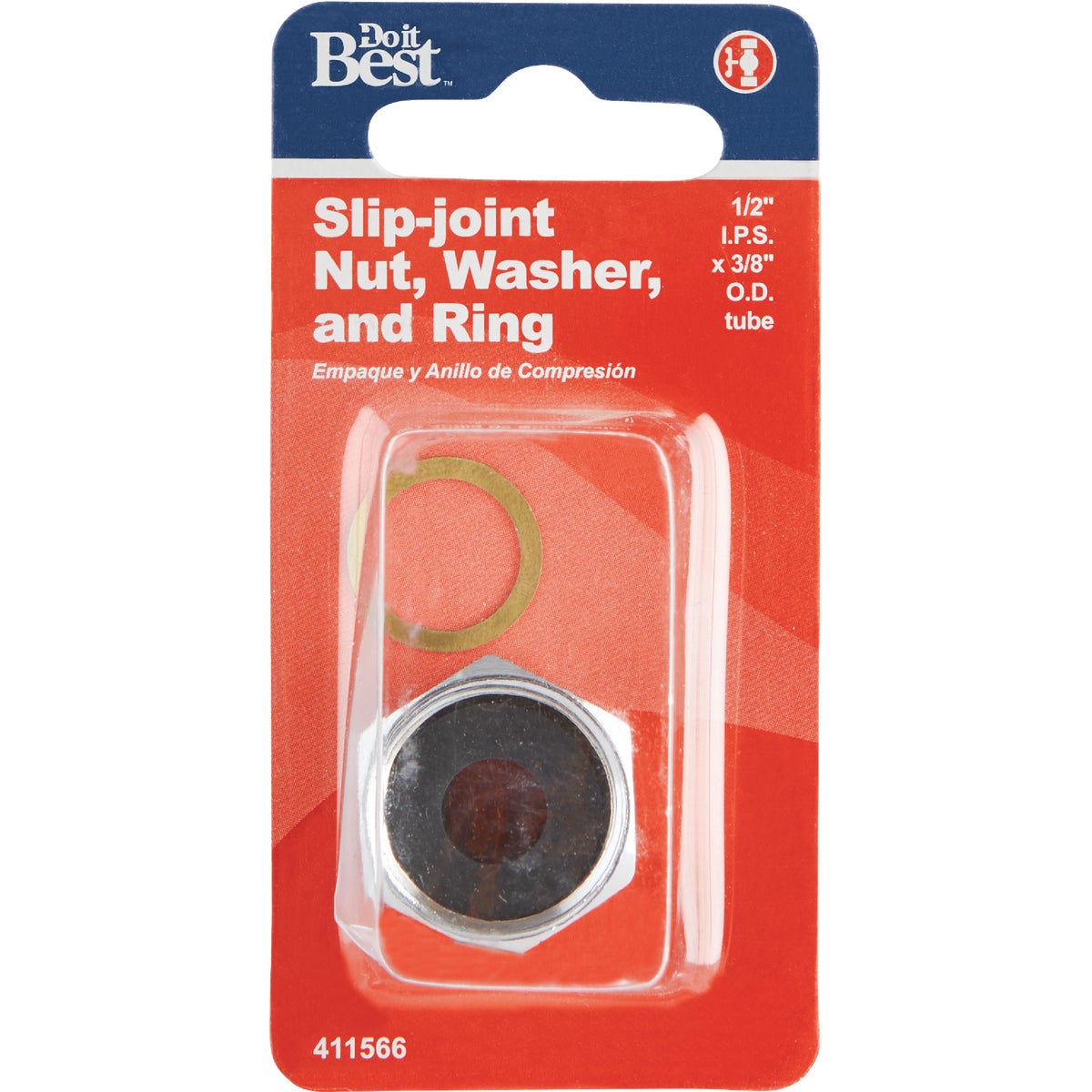Do it Best 1/2 In. x 3/8 In. Slip-Joint Nut Set Image 2