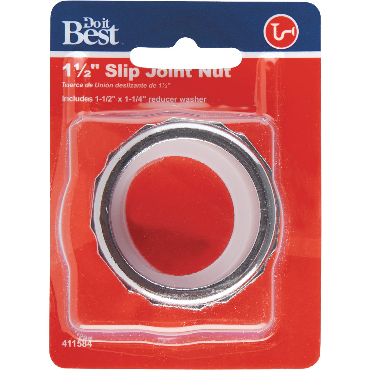 Do it Best 1-1/2 In. x 1-1/4 In. Die-Cast Slip Joint Nut and Washer Image 2