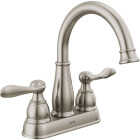 Delta Windmere Brushed Nickel 2-Handle Lever 4 In. Centerset Bathroom Faucet and Push Pop-Up with Overflow Image 1