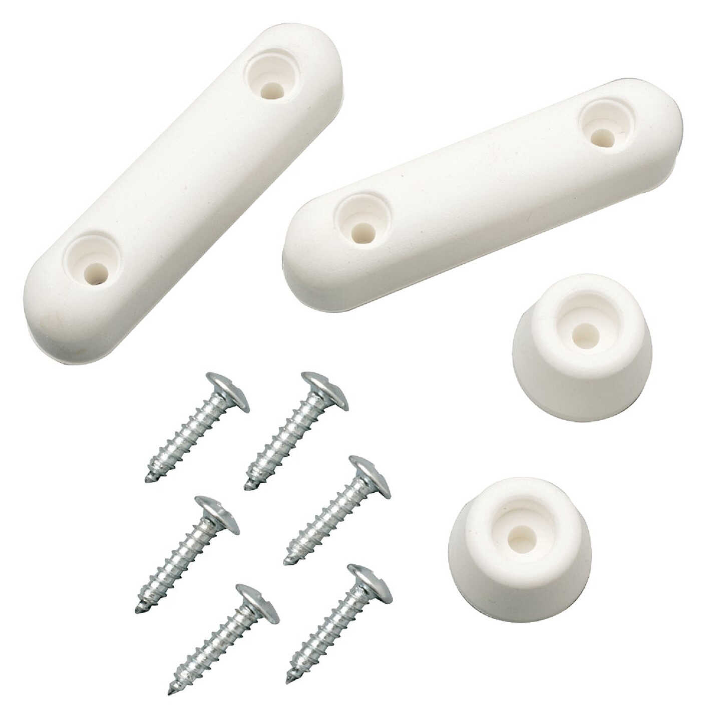 Do it Best 2" x 3/4" White Plastic Toilet Seat Screw Bumper Set Image 1