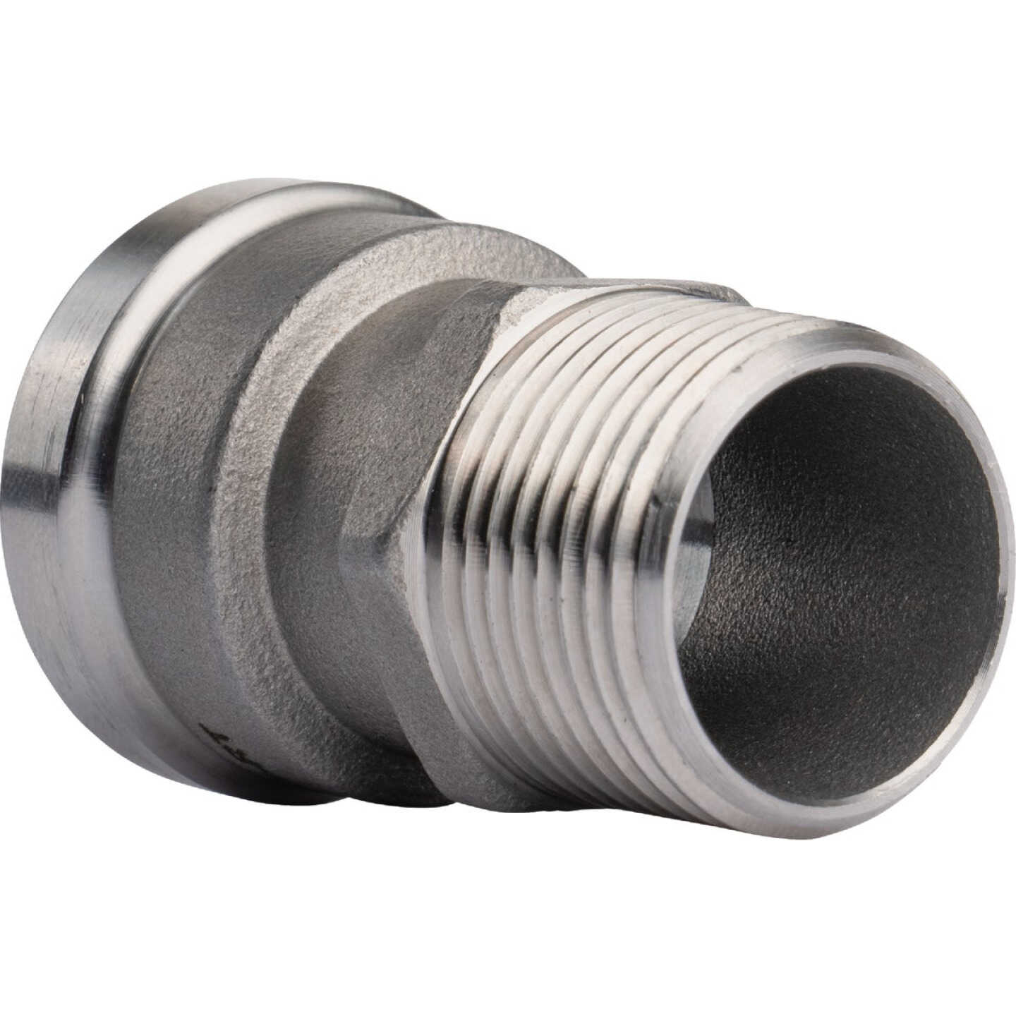 QuickFitting 3/4 In. Push-to-Connect x 3/4 In. MNPT Stainless Steel Straight Male Adapter Image 1