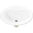 Common Goods Grove Round Drop-In White Bathroom Sink Image 2