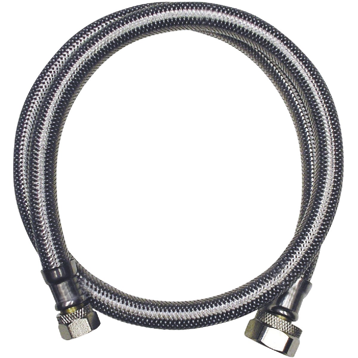 Do it Best 3/8 In. C X 1/2 In. F X 24 In. L. Braided Stainless Steel Faucet Supply Line Image 1