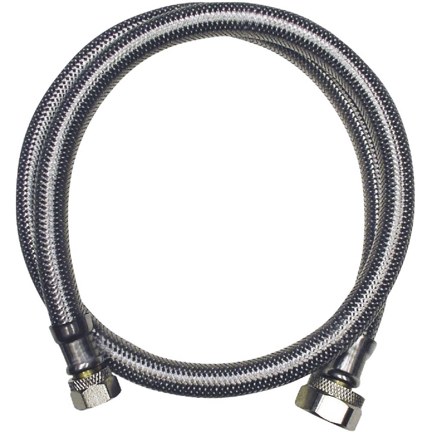 Do it Best 3/8 In. C X 1/2 In. F X 24 In. L. Braided Stainless Steel Faucet Supply Line Image 1