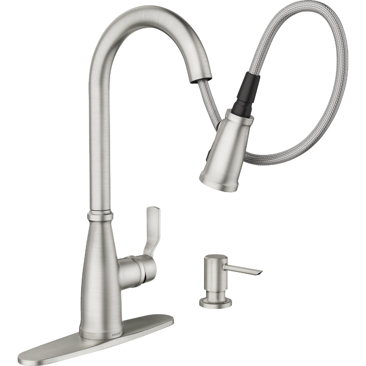 Moen Nolia 1-Handle Pull-Down High Arc Kitchen Faucet, Spot Resistant Stainless Image 5