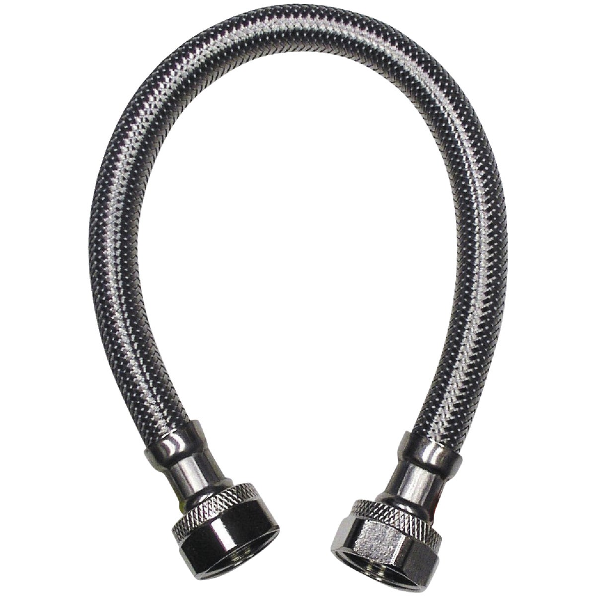 Do it Best 1/2 In. F X 1/2 In. F X 20 In. L.  Braided Stainless Steel Faucet Supply Line Image 1