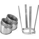SELKIRK Sure-Temp 30 Degree 6 In. Stainless Steel Insulated Elbow Kit Image 1
