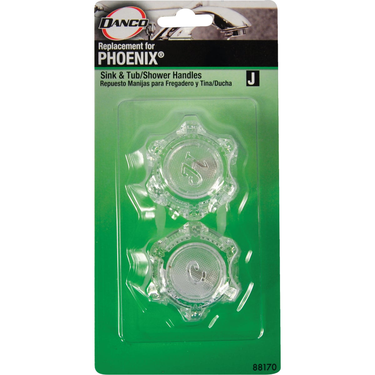 Danco Temperature Control Single 1-3/4 In. H. x 1-1/2 In. Base Tub & Shower Handle Kit (2-Pack) Image 2