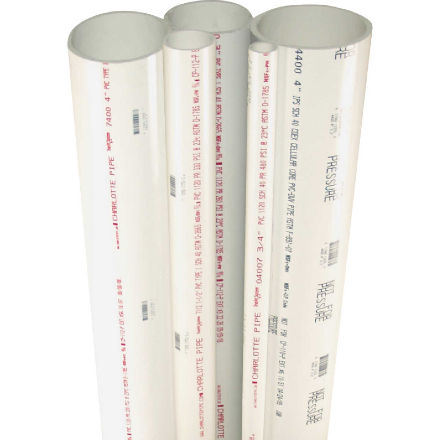 Charlotte Pipe 1/2 In. x 10 Ft. Cold Water Schedule 40 PVC Pressure Pipe Image 3