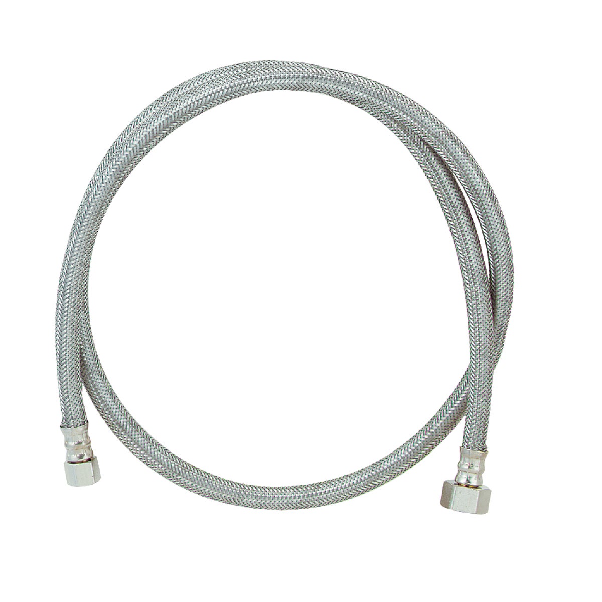 Do it Best 3/8 In. C X 1/2 In. F X 48 In. L. Braided Stainless Steel Faucet Supply Line Image 1