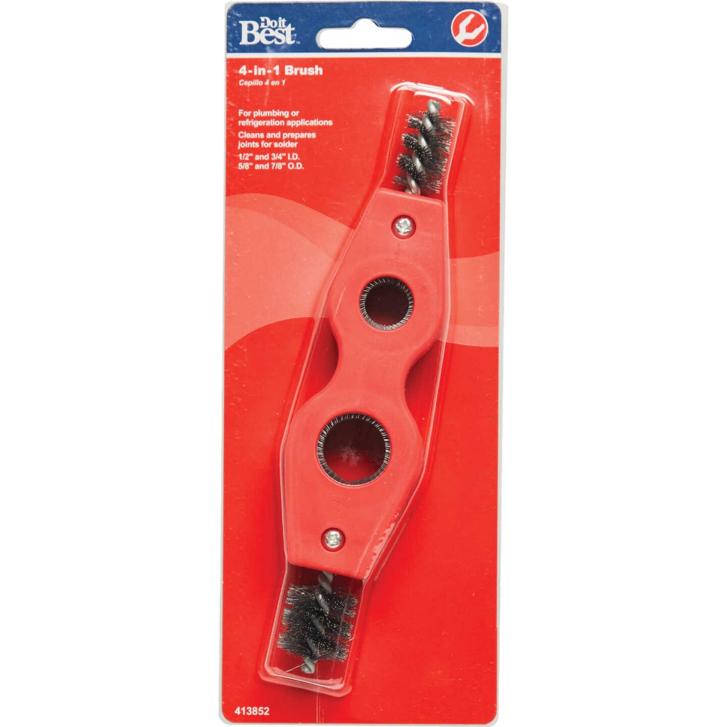 Do it Best 1/2 In., 3/4 In. O.D. 4-in-1 Fitting Brush Image 1