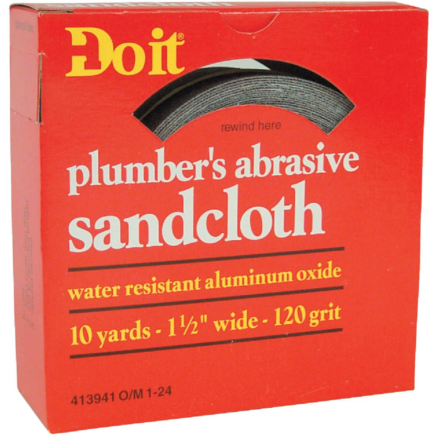 Do it 1-1/2 In. x 10 Yd. 120-Grit Plumber's Abrasive Sand Cloth Image 1