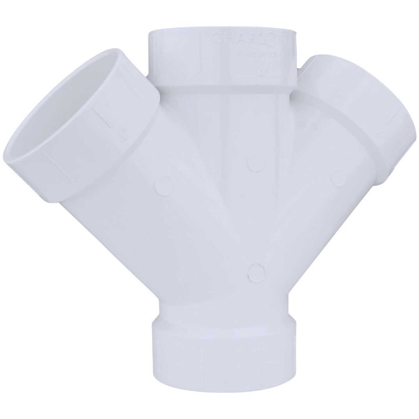 Charlotte Pipe 4 In. Schedule 40 DWV PVC Double Wye Image 1
