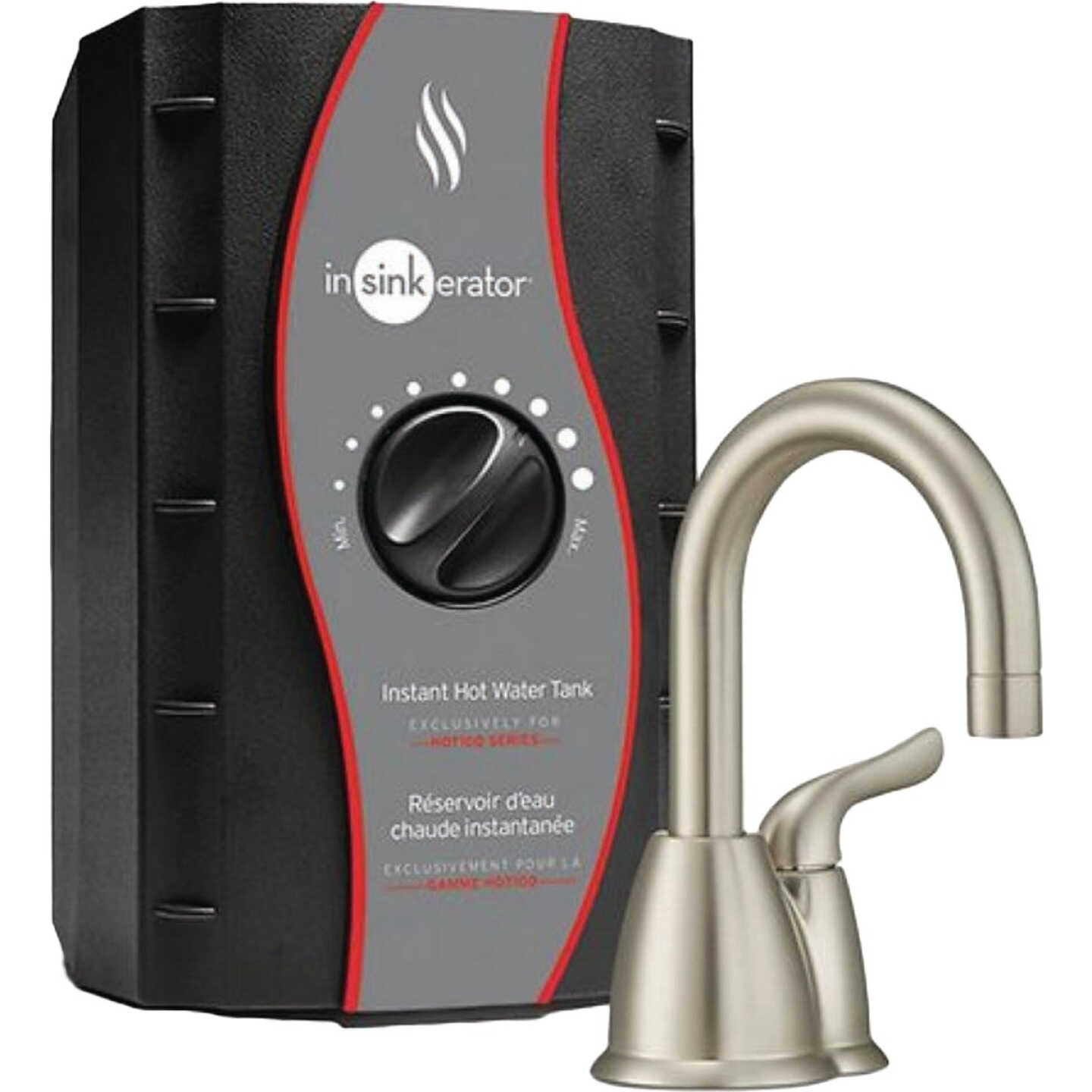InSinkErator Invite HOT150 Satin Nickel Instant Hot Water System with 2/3 Gal. Stainless Steel Tank Image 1