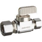 dahl 1/2 In. OD Comp x 3/8 In. OD Comp Straight Plated Supply Stop Image 1