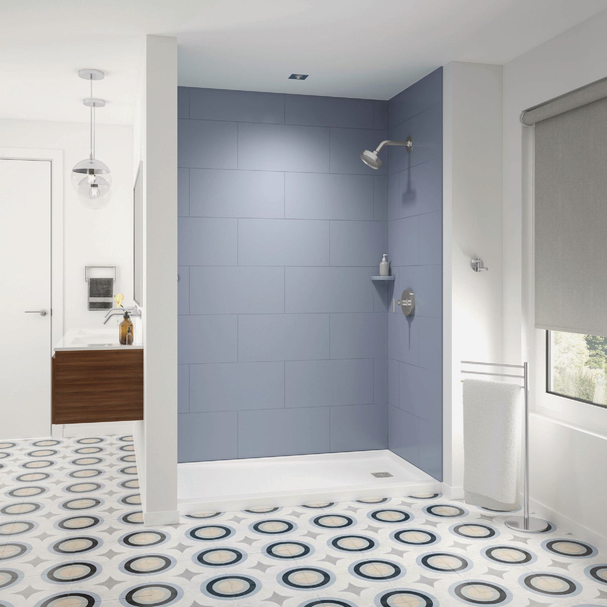 Bootz ShowerCast 6030 60 In. W. x 30 In. D. Right Drain Shower Floor in White Image 2