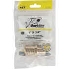 SharkBite Lead-Free Insert 1 In. Barb x 3/4 In. Barb Brass PEX Coupling Image 2