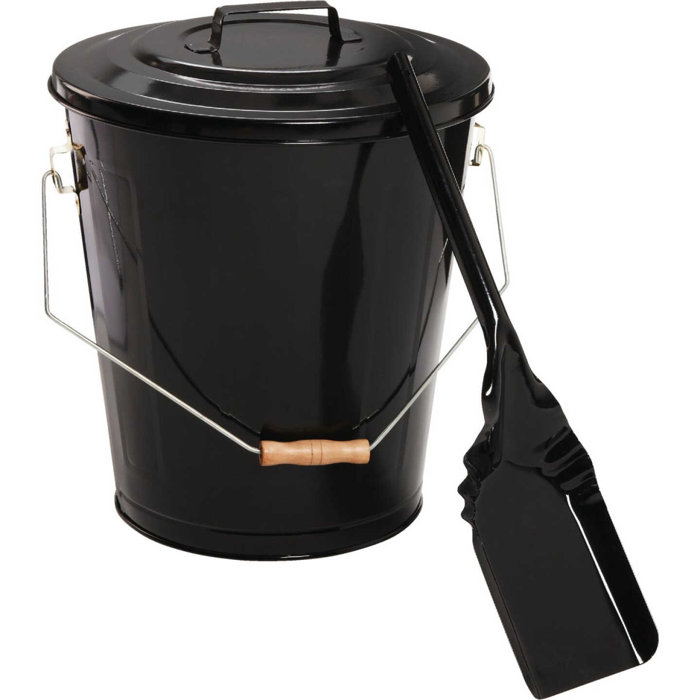 Home Impressions 13 In. W x 14 In. H Black Ash Container & Shovel Image 1