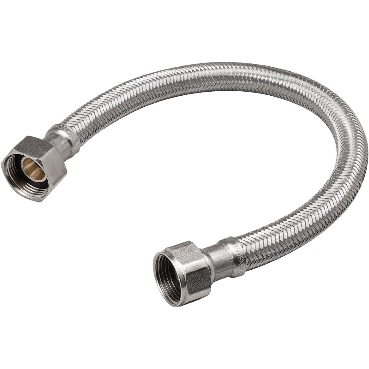 ProLine 3/4 In. FIP x 7/8 In. COMP x 18 In. Braided Stainless Steel Water Heater Connector Image 1
